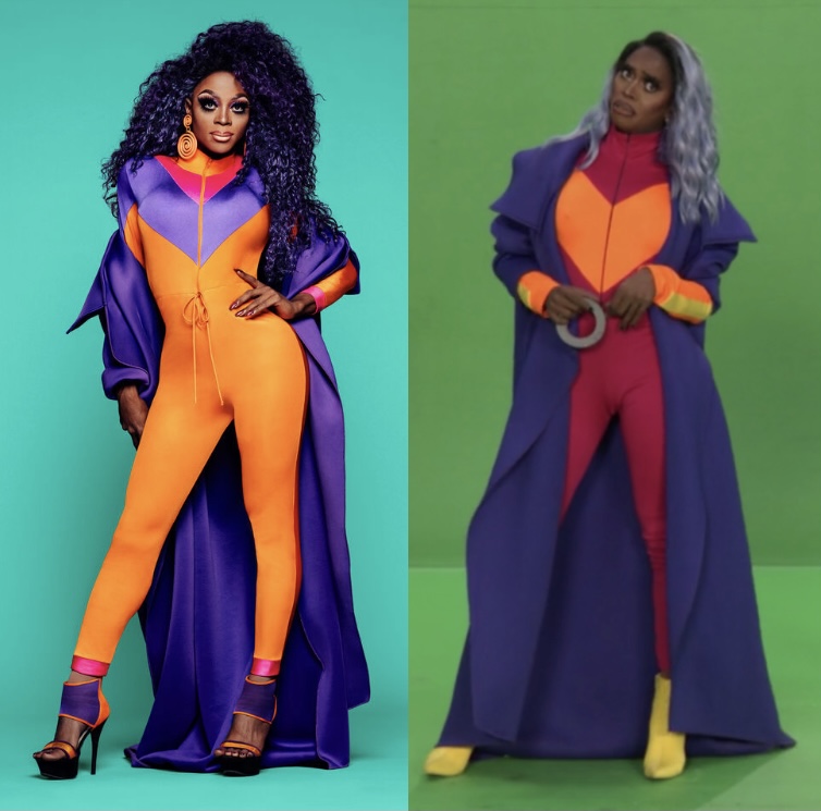 Ra'Jah's Season 11 promo look and her look for this challenge.