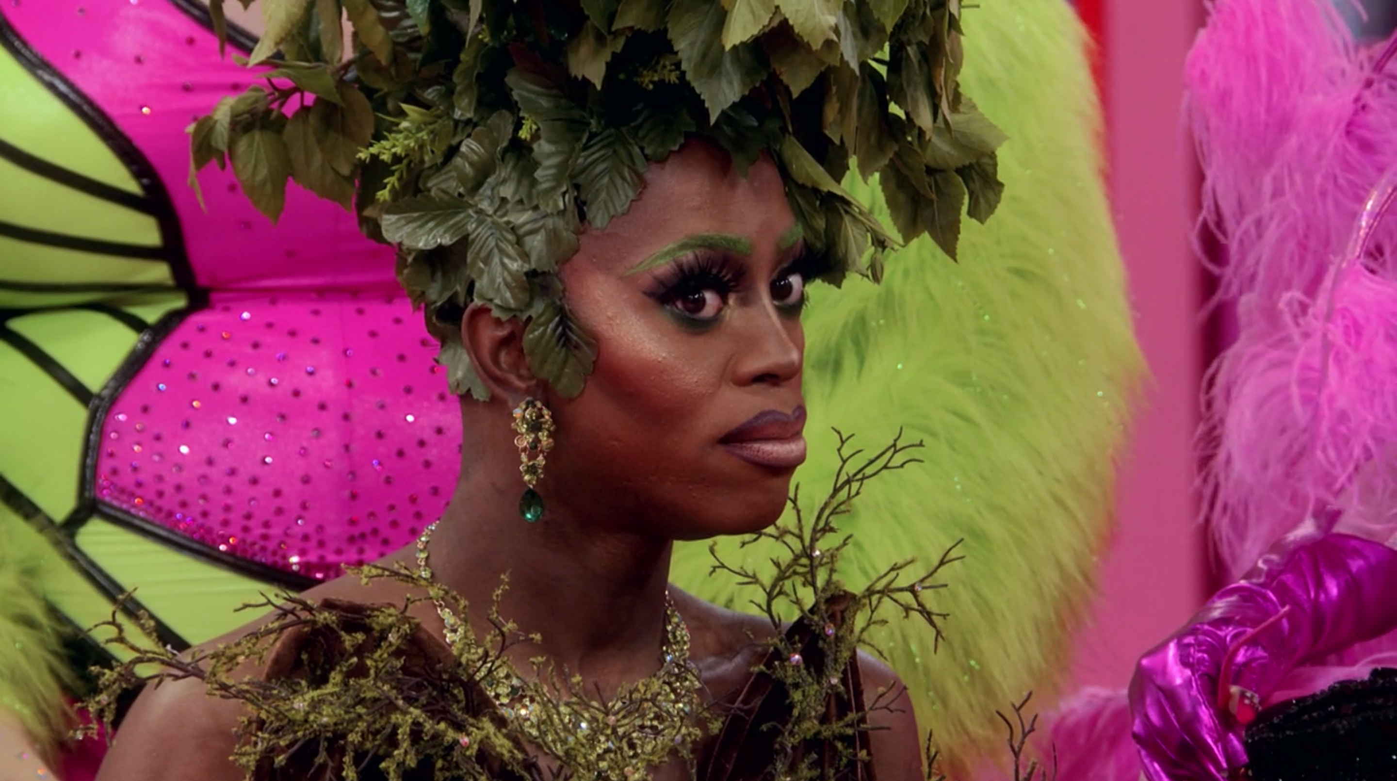 Ra'Jah side-eyes the camera.