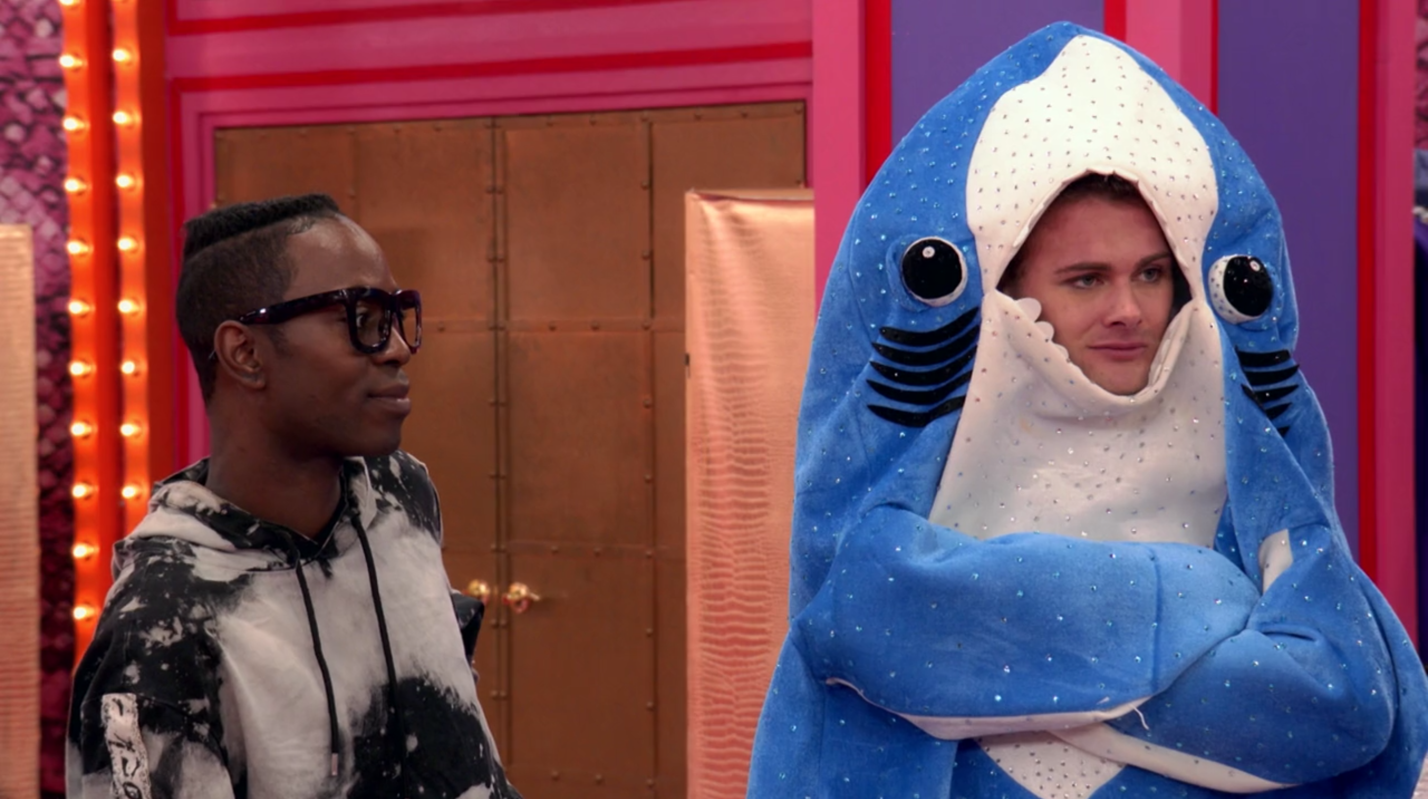 Scarlet as Left Shark.