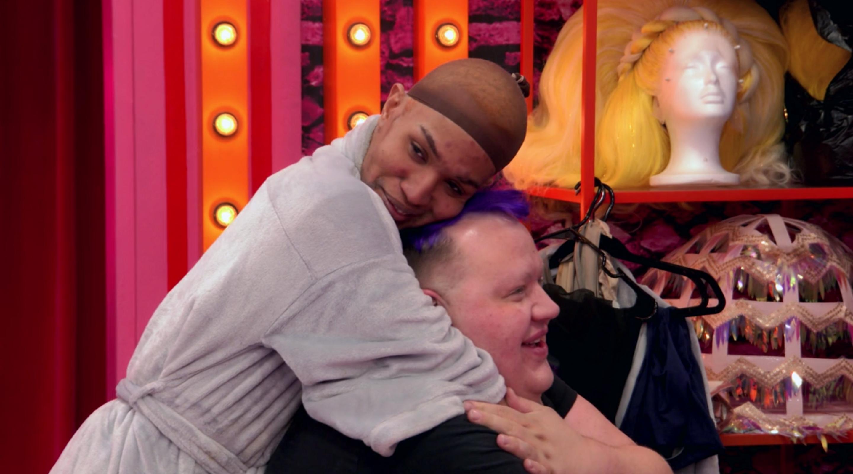 Trinity hugging Eureka.