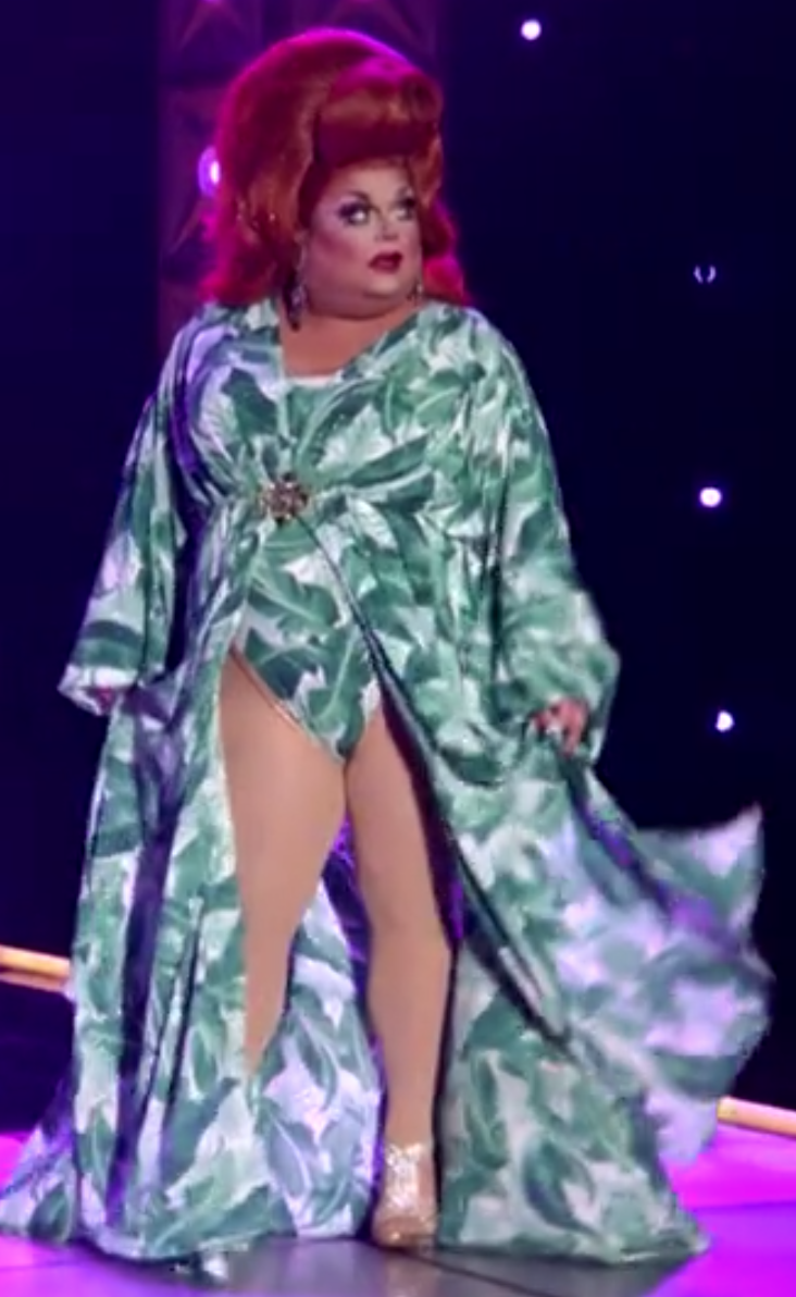 Ginger's Hot Tropics look.