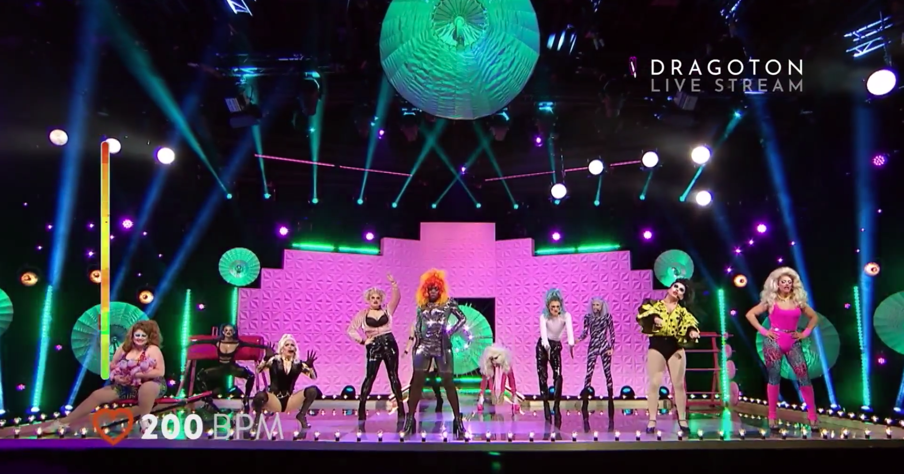 The queens during the Dragoton challenge.