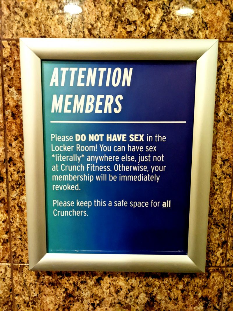 The same flyer at a different gym.