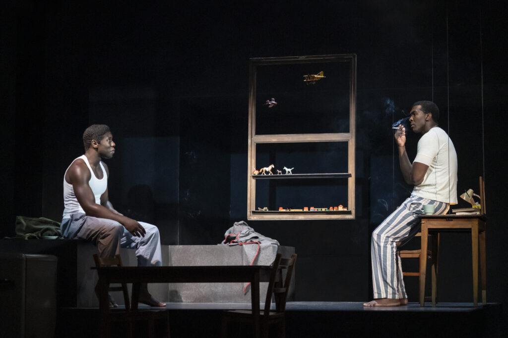 McKinley Belcher III and Khris Davis in 'Death of a Salesman.'